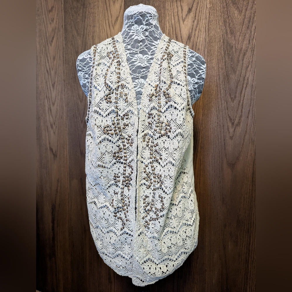 Chico's Linen and Lace Vest